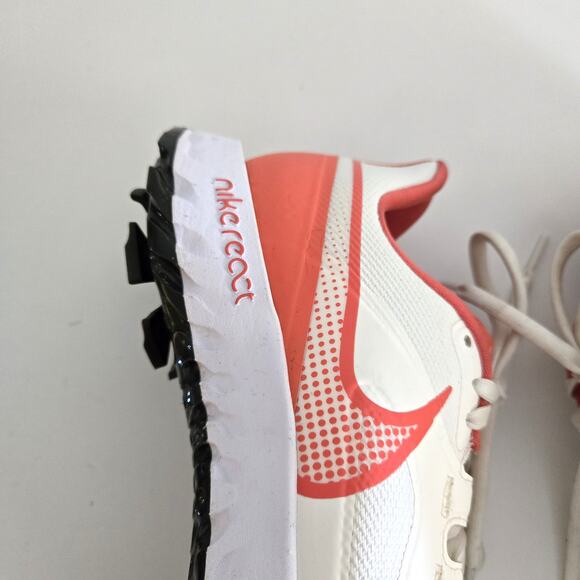 Nike React Infinity Pro Golf Shoes – White/Coral – Men’s Size 7 - Picture 6 of 7